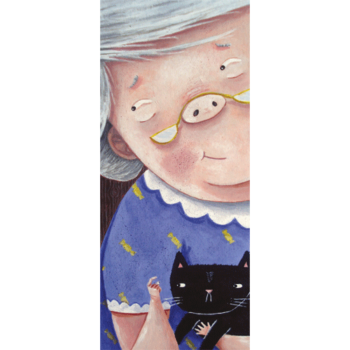 Grandmother with cat